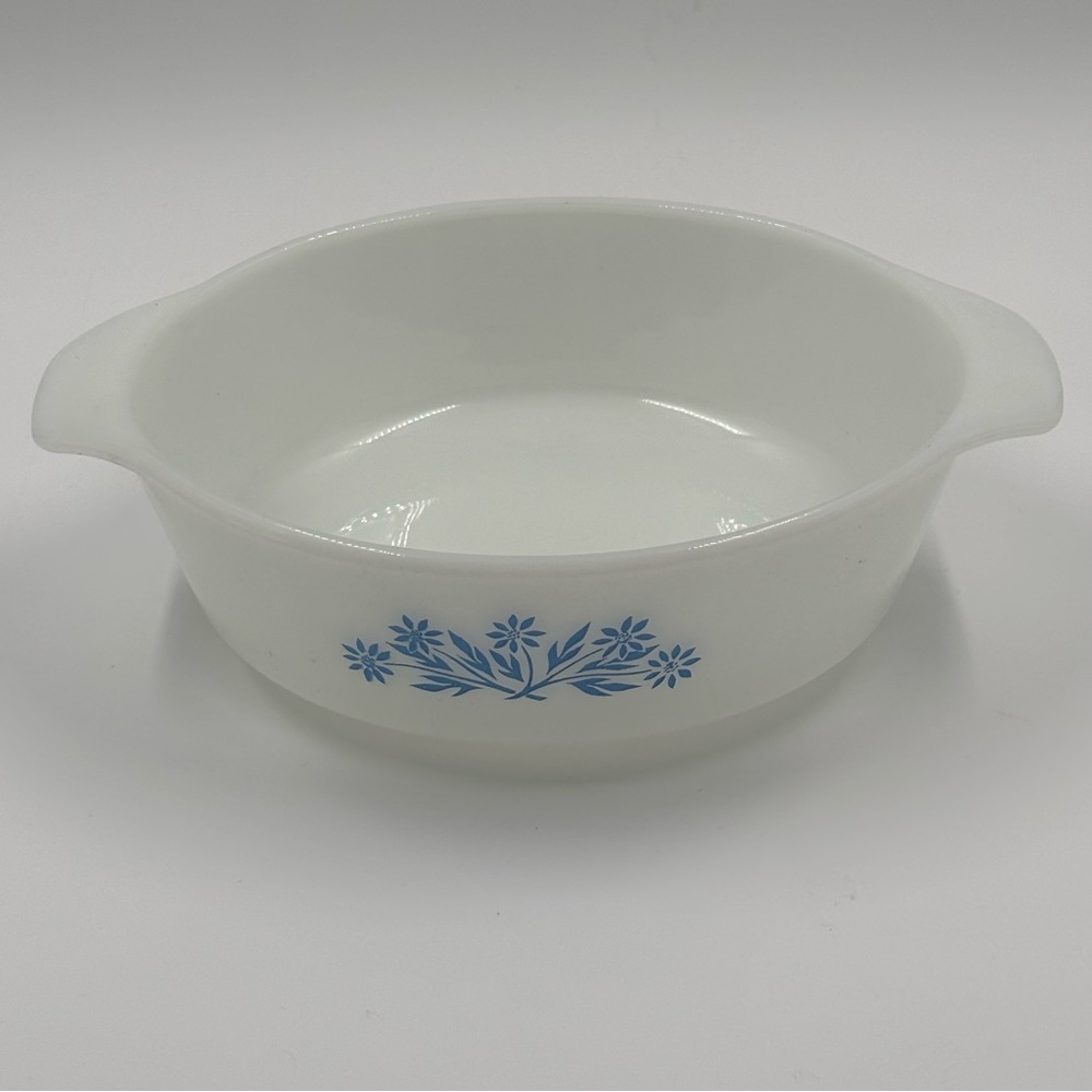 Vintage Anchor Hocking 473 Blue Cornflower Casserole Dish 1 Qt